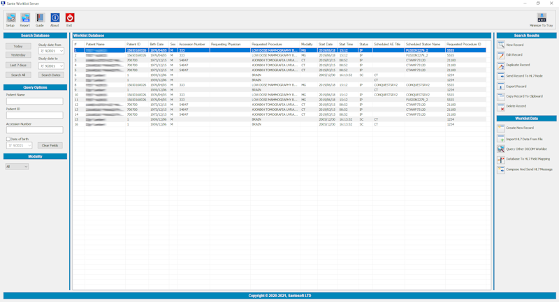 Sante Worklist Server